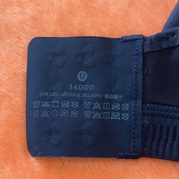 Lululemon Navy Bra  high support sports bra 34DDD - Picture 3 of 6
